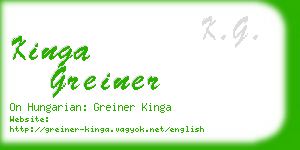 kinga greiner business card